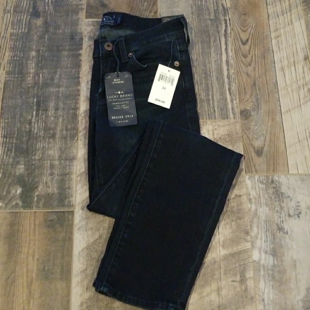 NWT Lucky Brand Brooke Crop Jeans Mid Rise 00/24